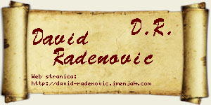 David Radenović vizit kartica